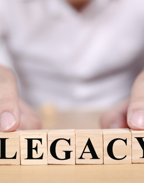 Legacy, text words typography written with wooden letter, life and business motivational inspirational concept